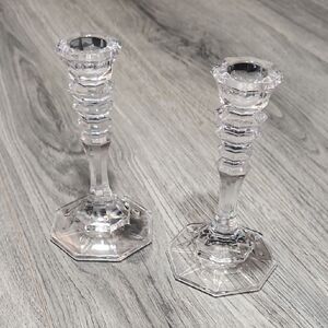 Glass Candlestick Holders